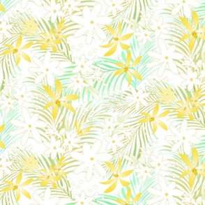 Tropical Perfume Sketch Gold on White 300