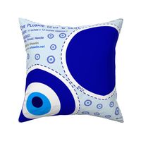 Evil eye or Turkish eye Nazar Cut and sew Plushie stuffed toy pillow DIY project