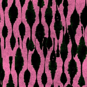 Boho Texture Pink Black tie dye Wallpaper Large Pattern