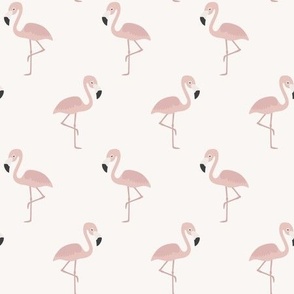 (M Scale) Boho Summer Flamingo on Off White