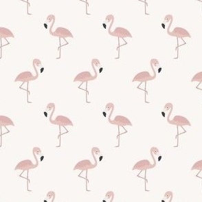 (S Scale) Boho Summer Flamingo on Off White