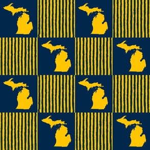 Michigan Maize And Blue Quilt