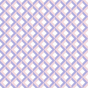 Optical Illusion geometrical pattern - cotton candy and lilac