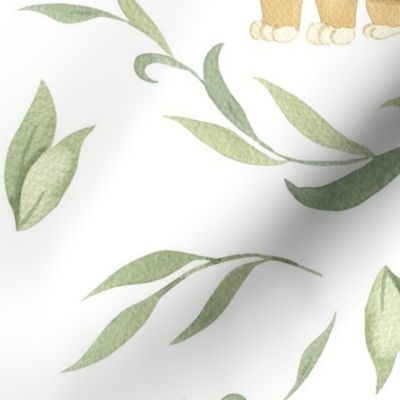 XL Cute Lions – Lion Nursery Fabric // King of the Jungle