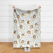 XL Cute Lions – Lion Nursery Fabric // King of the Jungle