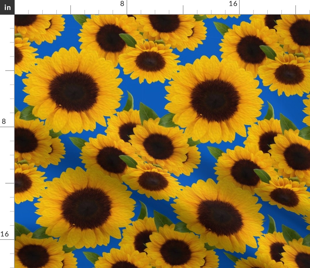 Allover Painted Sunflowers - Smaller