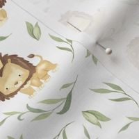 Cute Lions – Lion Nursery Fabric (small scale) // King of the Jungle