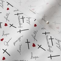 Jesus Pattern with red hearts