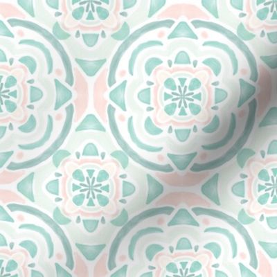 Watercolor Boho-inspired Kaleidoscope Green [small]