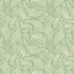 small Hapuu Fiddle Fern beige on sage