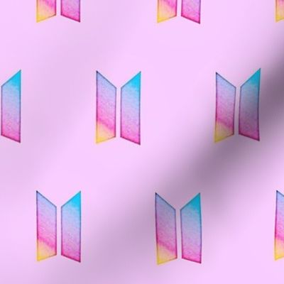 BTS Pastel Logo on pink