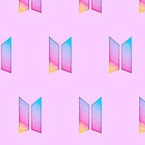 BTS Pastel Logo on pink