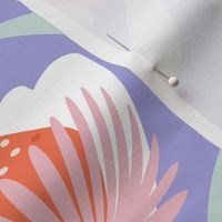 Scandinavian Floral Art Deco - Pastel Lilac