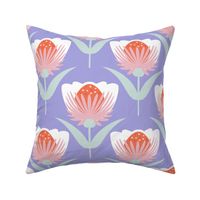 Scandinavian Floral Art Deco - Pastel Lilac