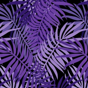 medium-Niu Palm Fronds-purple on black