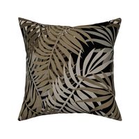 medium-Niu Palm Fronds-tan on black