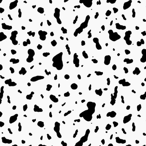 Large Black White Dalmatian Spots