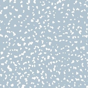 Gritty spots and speckles sweet boho style minimalist animal print texture  baby nursery print neutral white on baby blue