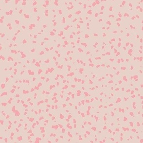 Gritty spots and speckles sweet boho style minimalist animal print texture  baby nursery print pink on soft beige sand