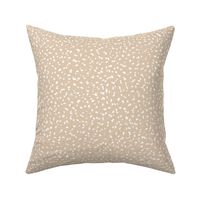 Gritty spots and speckles sweet boho style minimalist animal print texture  baby nursery print white on beige blush sand