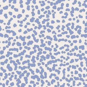 Gritty spots and speckles sweet boho style minimalist animal print texture  baby nursery print periwinkle blue on ivory white