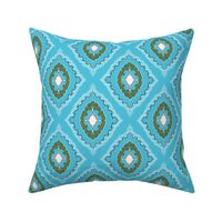 Arabetto Nuovo Damask in Light Blue (6 inch)