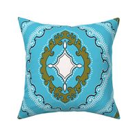 Arabetto Nuovo Damask in Light Blue (20 inch)