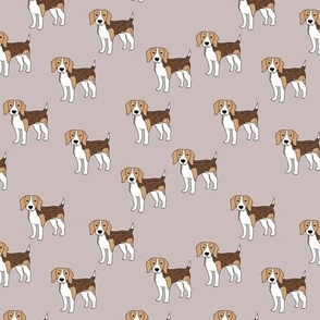 Sweet little beagle puppies dog lovers design for kids on soft gray