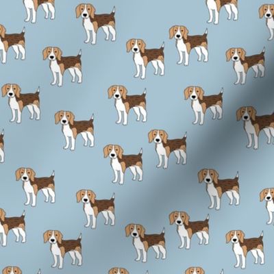 Sweet little beagle puppies dog lovers design for kids on baby blue