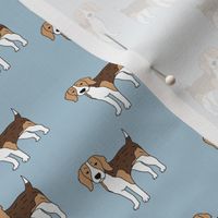 Sweet little beagle puppies dog lovers design for kids on baby blue