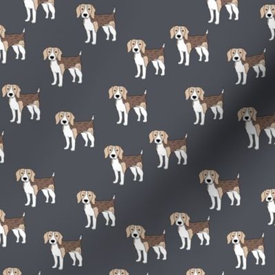 Sweet little beagle puppies dog lovers design for kids on charcoal gray