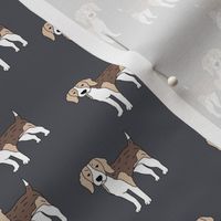 Sweet little beagle puppies dog lovers design for kids on charcoal gray