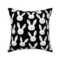 Spring lovers bunny friends sweet easter garden animals in scandinavian style black and white monochrome LARGE