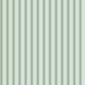 Ticking Stripe: Powdery Green Pillow Ticking Fabric