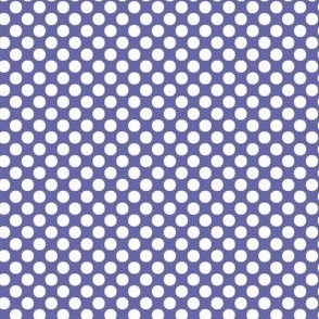 Polka dots white on purple