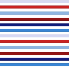 usa fabric - Fourth of July stripe, red white and blue fabric