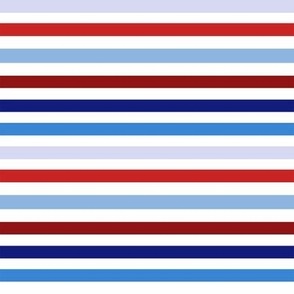 SMALL usa fabric - Fourth of July stripe, red white and blue fabric