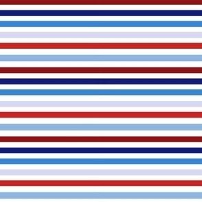 MINI usa fabric - Fourth of July stripe, red white and blue fabric