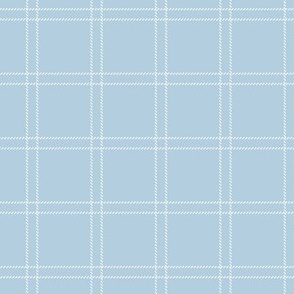 Thin checkered lines minimalist plaid trendy boho style indie design baby blue