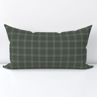 Thin checkered lines minimalist plaid trendy boho style indie design pine green