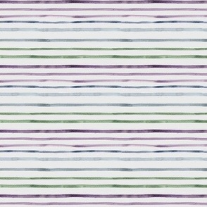 Watercolor Stripes in Cool Multi Small