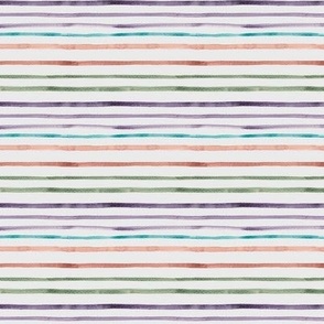 Watercolor Stripes in Warm Multi Small