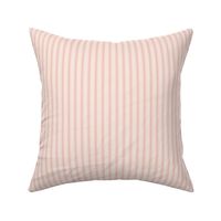 Ticking Stripe: Coppery Pink, Shell Pink Pillow Ticking