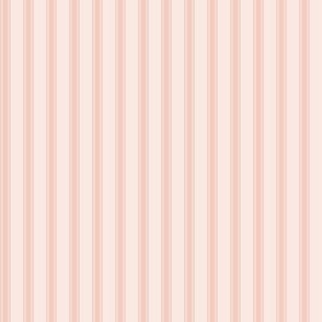 Ticking Stripe: Coppery Pink, Shell Pink Pillow Ticking