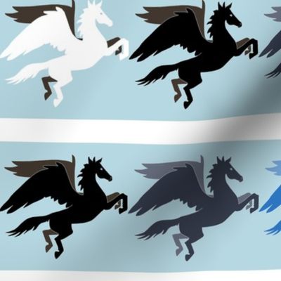 Blue Pegasus Stripe