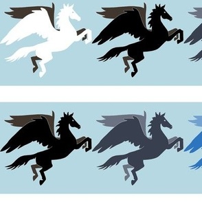 Blue Pegasus Stripe