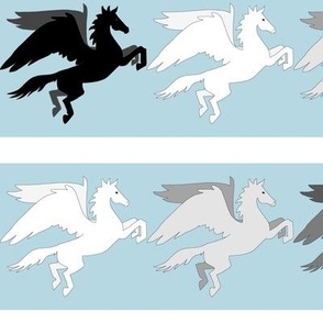 Black White and Gray Pegasus Stripe