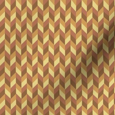 Tiny Yellow and Brown Chevron