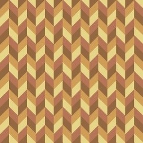 Tiny Yellow and Brown Chevron