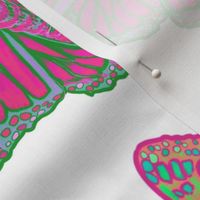 Dance of the Butterflies - Hot Pink & Mint